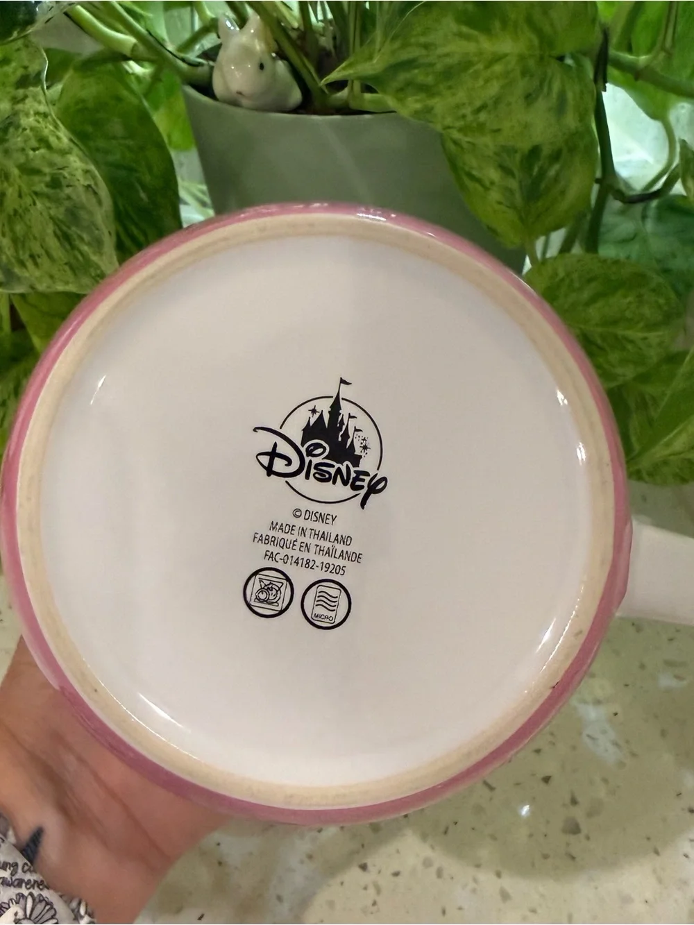 Disney White and Pink Cat Face Mug
